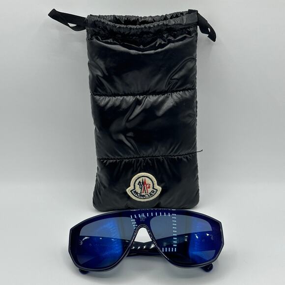 MONCLER Tronn Shield Sunglasses ML0260 Bright Blue Mirror Unisex - Picture 3 of 13